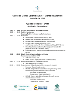 Agenda Clubes de Ciencia Medellín
