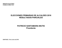 ELECCIONES PRIMARIAS DE ALCALDES 2016
