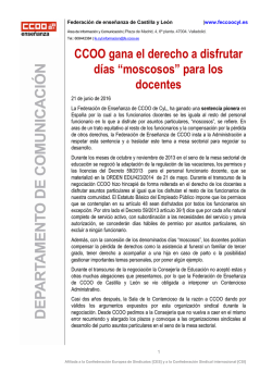 Nota de Prensa - Feccoocyl