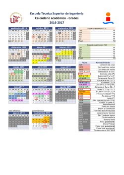 2016-2017 Calendario académico