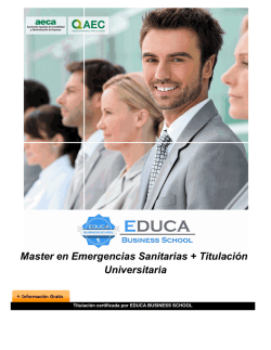 Master en Emergencias Sanitarias + Titulación