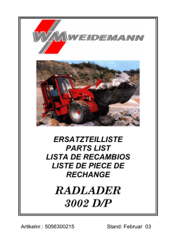 Ersatzteilliste Weidemann 3002D/P