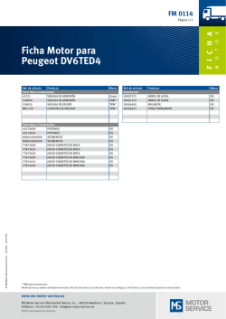 Ficha Motor para Peugeot DV6TED4