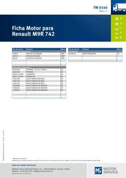 Ficha Motor para Renault M9R 742