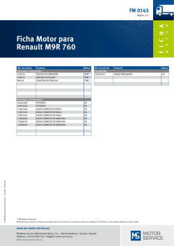 Ficha Motor para Renault M9R 760