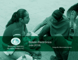 Boletín Electrónico, Julio 2016 Convocataria Trabajos de