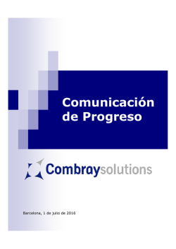 Comunicación de Progreso