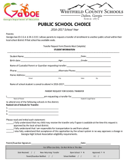 public school choice - Whitfield County Schools