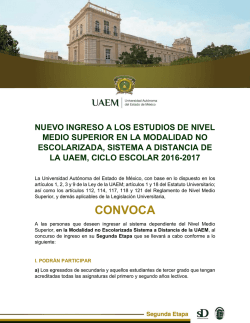 convoca - Nuevo Ingreso - Universidad Autónoma del Estado de