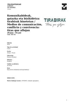 tirabirak binetetan / Medios de comunicación, conflicto y convivencia