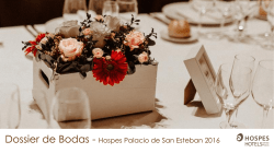 dossier de bodas de Hotel Hospes Palacio de San Esteban