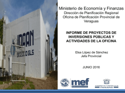 Veraguas - Informe de Actividades (metas y logros, Junio 2016)