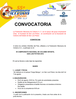 convocatoria - Federación Mexicana de Ciclismo