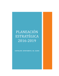 planeación estratégica 2016-2019 - Contraloría Departamental del