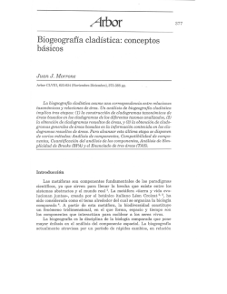 Biogeografia cladistica: conceptos basicos