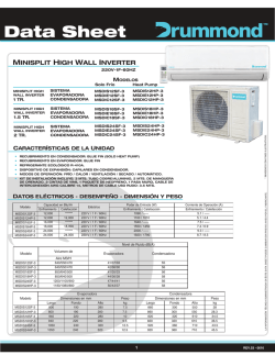 Data Sheet Drummond - Minisplit Inverter 1, 1.5 y 2 TR