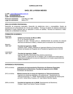 curriculum vitae - Páginas Personales UNAM