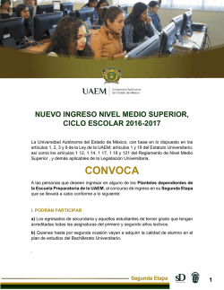 convoca - Nuevo Ingreso - Universidad Autónoma del Estado de