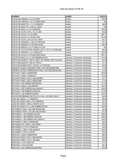 Lista de precios 27.06.16 Page 1