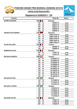 pigeons grand prix-mundial ranking 2015/16