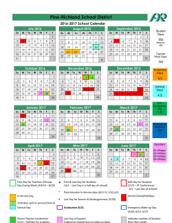 School Calendar - Pine-Richland School District