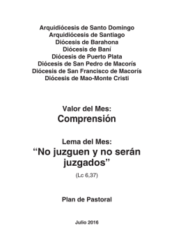 Julio 2016 - Pastoral Juvenil de Santo Domingo