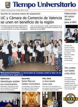 UC y Cámara de Comercio de Valencia se unen en beneficio de la