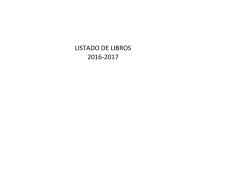 Listado de Libros de Texto 2016-2017