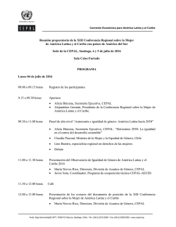 el programa. - Comisión Económica para América Latina y el Caribe