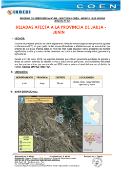 Jauja - Ricran (Chulec, Grau, Huajurocancha, Jajachaca y