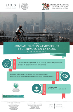 Contaminación atmosférica y su impacto en la salud