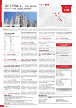 Italia Plus 2: “Milán, Venecia, Florencia, Roma, Nápoles, Sorrento”
