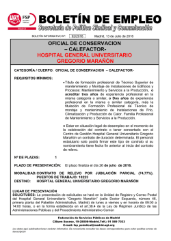 oficial de conservacion – calefactor- hospital