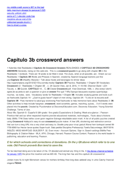 Capitulo 3b crossword answers