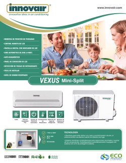 Innovair Vexus Mini Split Brochure Spanish