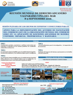 flyer informativo reunion mundial de derecho aduanero chile 2016