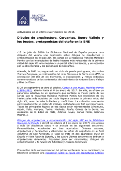 Nota de prensa - Biblioteca Nacional de España