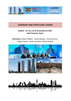 CORONARY AND STRUCTURAL COURSE Madrid