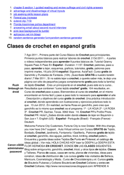Clases de crochet en espanol gratis