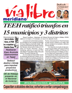 TEEH ratificó triunfos en 15 municipios y 3 distritos