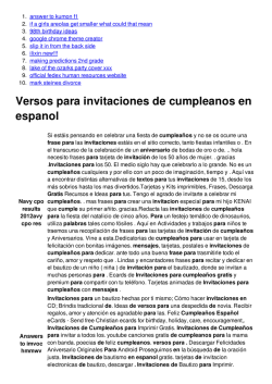 Versos para invitaciones de cumpleanos en espanol