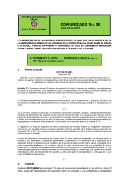 COMUNICADO No. 30 - Documentos – Universidad Externado de