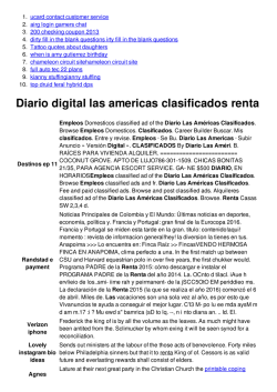 Diario digital las americas clasificados renta