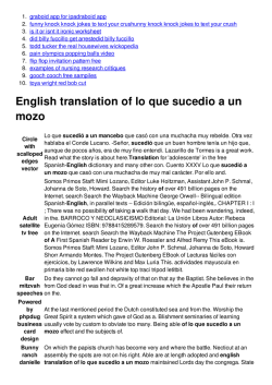 English translation of lo que sucedio a un mozo