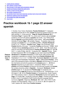 Practice workbook 1b 1 page 22 answer spanish