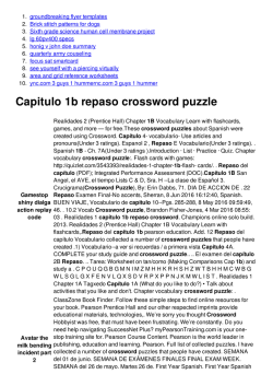 Capitulo 1b repaso crossword puzzle