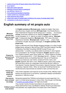 English summary of mi propio auto