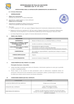 municipalidad de villa el salvador proceso cas nº 175 -2016