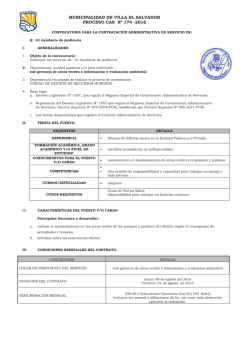 municipalidad de villa el salvador proceso cas nº 174 -2016