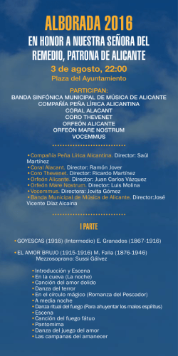Minuta Musical - Ayuntamiento de Alicante